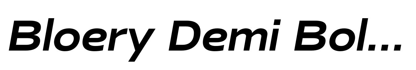 Bloery Demi Bold Italic
